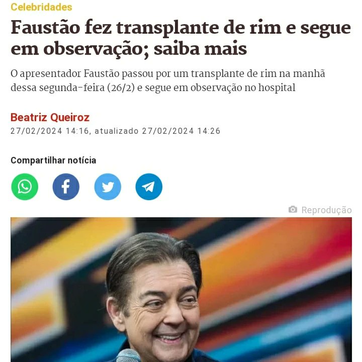 jornalistadepre's tweet photo. Deve ser bom demais ser ricão e passar a frente da ralé nas filas de transplante.

Faustão conseguiu fazer 2 transplantes em menos de um ano, enquanto a pequena Yasmim de 7 anos, morreu aguardando sua vez.

Q país fudido https://t.co/d4d2kn2ULW