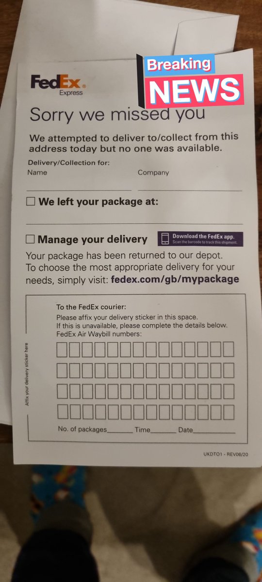 StarbornHero's tweet photo. Thank you @FedExHelp for this insightful note. I have a Ring doorbell, so I know for a fact the driver didn't try to ring the door. https://t.co/eDFsbevzIt