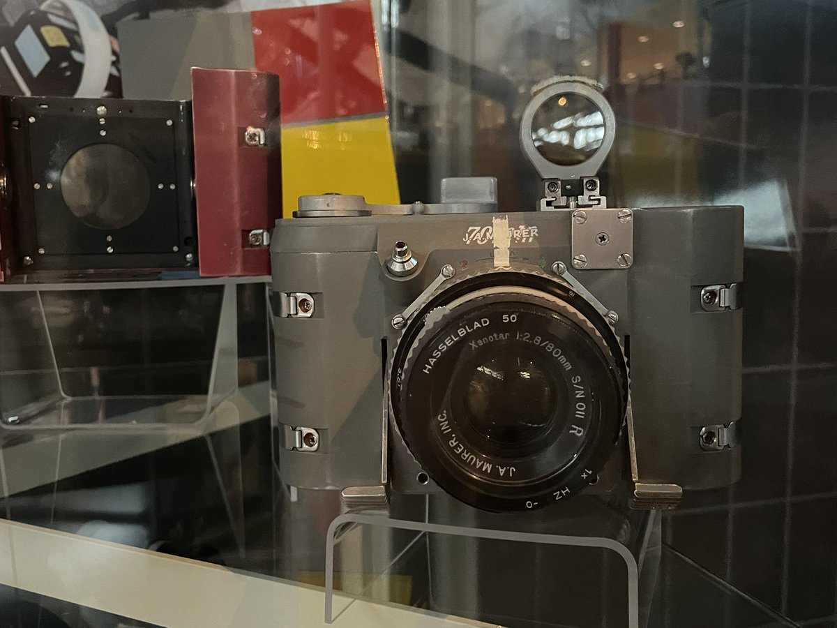 Cameras on display at the space & air museum. #filmphotography #filmcameras #believeinfilm