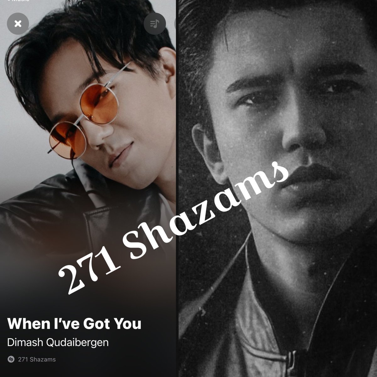 DiDearsHispanos's tweet photo. Segundo día 271 Shazams. 
Te invito a buscarlo, al menos una vez cada día. Podemos hacerlo mejor 💪🏻

THE UNPREDICTABLE DIMASH 

#Dimash  
#WhenIveGotYou 

⬇️ @YouTube ⬇️

https://t.co/otOrPVR5G1

⬇️ @youtubemusic ⬇️

https://t.co/BvsfIBZMzn
@dimash_official https://t.co/q5svQ17bCv