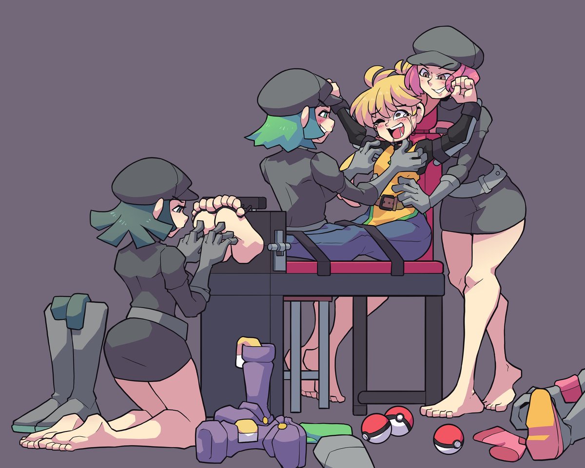 For Pokémon Day and the Manga's Anniversary on March 3rd. Recently completed commission from Tadashibaka on Deviant Art 🎨

Yellow has been taken by Team Rocket (Again). As they torment their prisoner, she's left to helplessly laugh and squeal being tickled all over