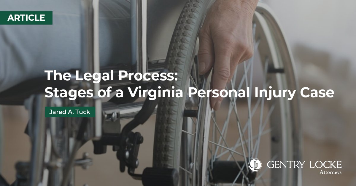 GentryLocke's tweet image. Learn about the basic legal process of a Virginia personal injury case in this article by attorney Jared Tuck. Read here: bit.ly/49Qyc8M

#PersonalInjury #LegalProcess