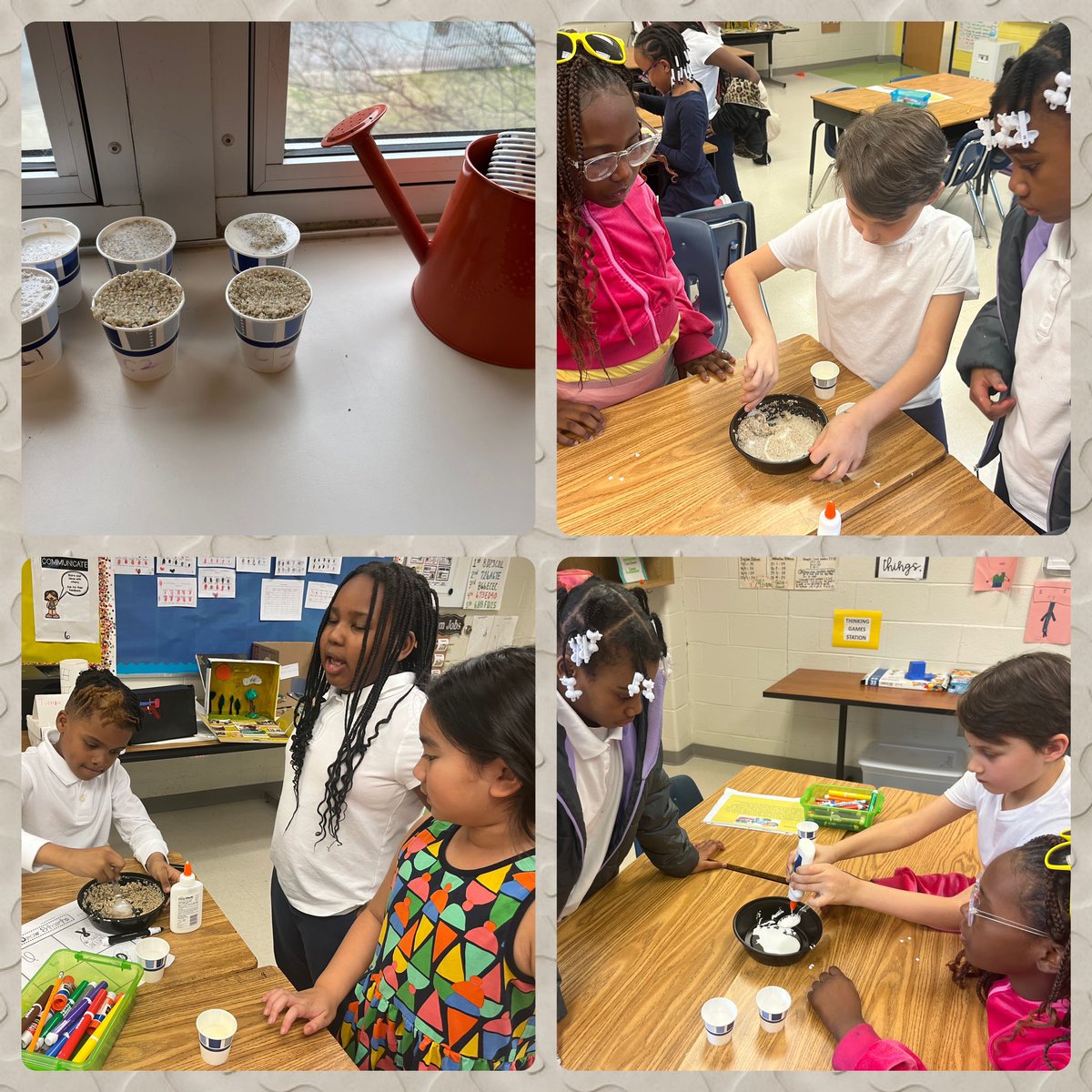 Third graders are learning how important rocks, soils, and minerals are when engineers plan construction and how their properties change when mixed together. Next week, they will test for strength and resistance to weathering. #EngineeringForTheThreeLittlePigs @APSMAJ_Elem