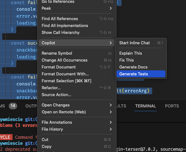 IWantToDevelop's tweet image. I finally have time to write tests... come back, to generate tests ;) tnx #copilot #github #vitest