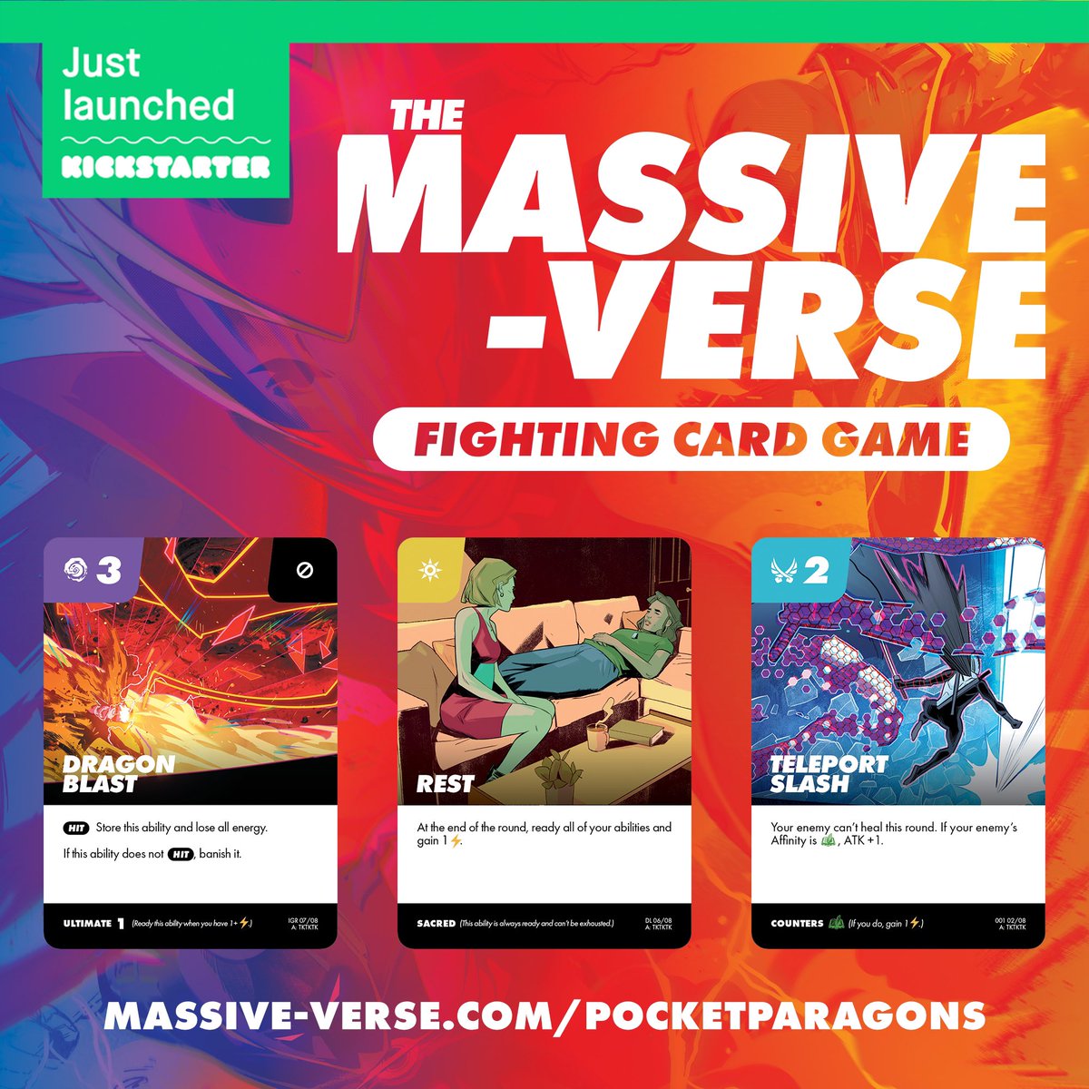 Kickstarter Live now! massive-verse.com/pocketparagons