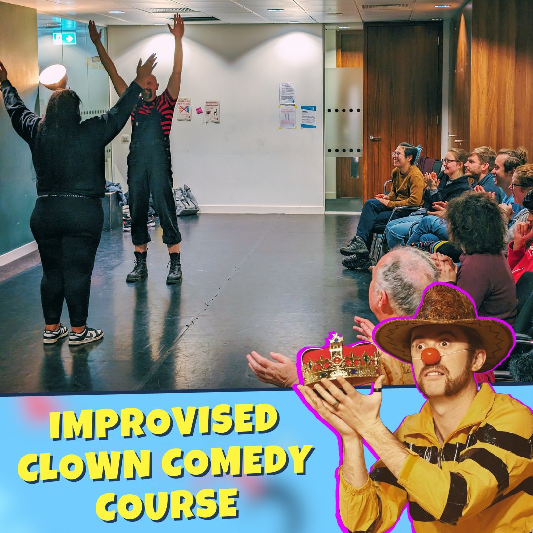 Dive into the world of play and learn how to clown in 6 Monday evening sessions. Starting Monday 6th May at @theatredeli with @charliejackson 🤡 Early bird tickets available. Head to our website for tickets now. playface.fun/event/beginner…