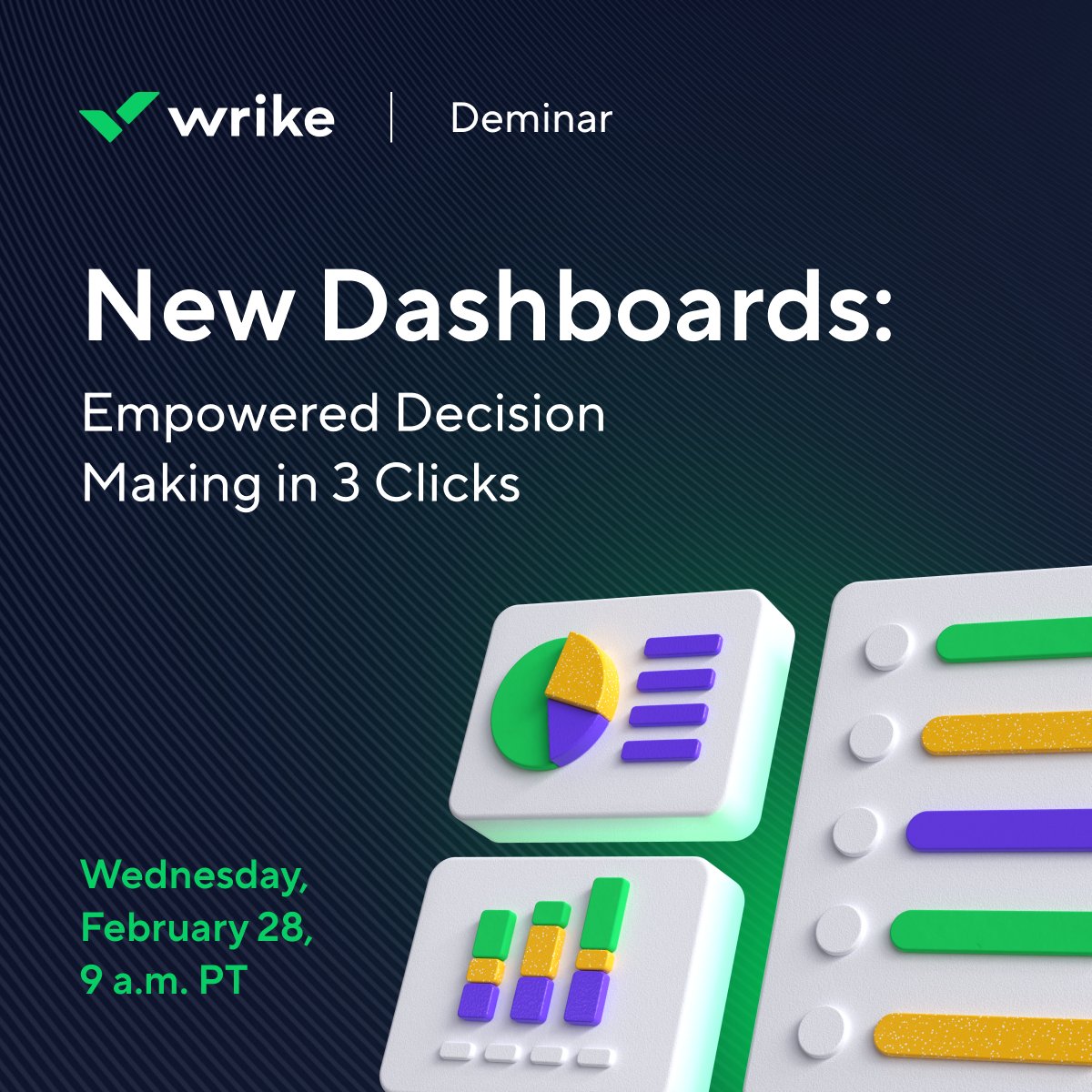 📊 New dashboards are breaking free from Wrike Labs and will be available to all users soon! Learn how to navigate them in advance. We're sharing the inside scoop tomorrow! 👀 Sign up here: bit.ly/3SW0ZSe