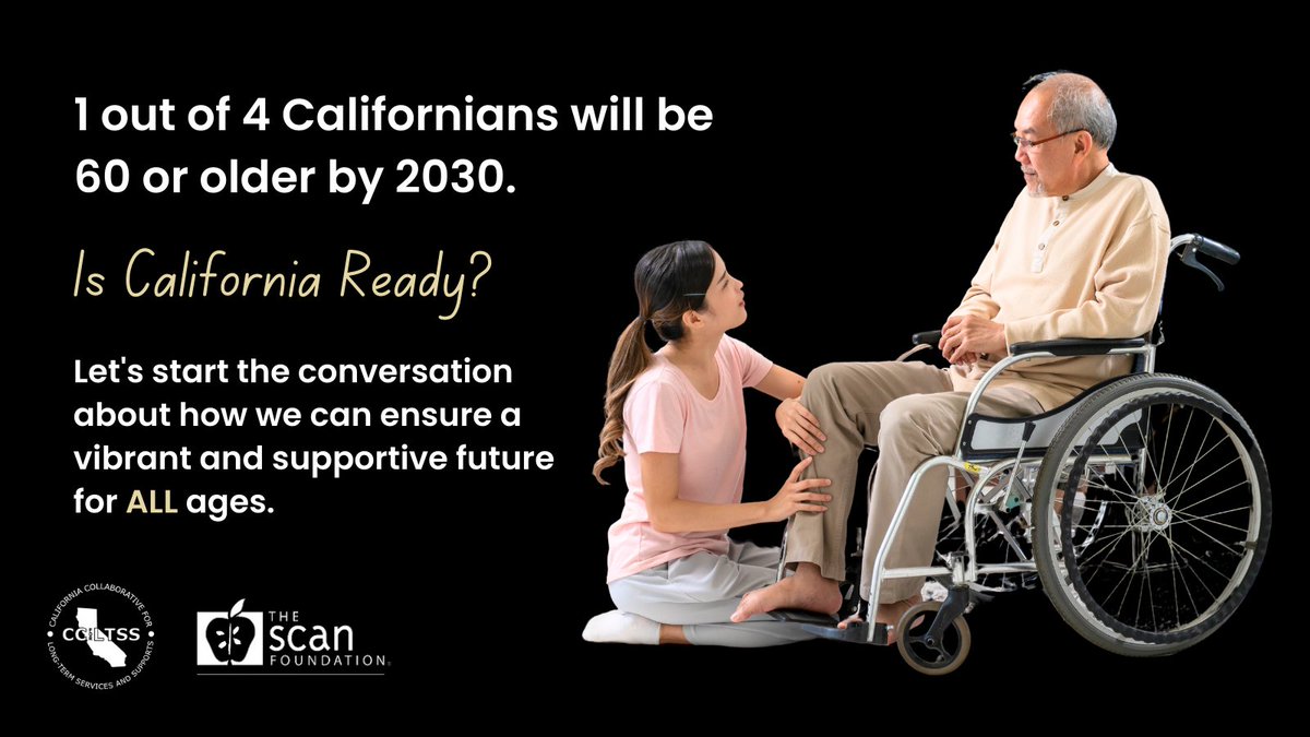 CA’s population is aging. Nearly 25% of Californians will be 60+ by 2030. Join <a href="/CACollabLTSS/">CACollabLTSS</a> and <a href="/TheSCANFndtn/">The SCAN Foundation</a> tomorrow (2/28) at 10:30 am PT to explore challenges and opportunities to enhance the systems of care that enable #olderadults to thrive. bit.ly/LTSSLegBrief