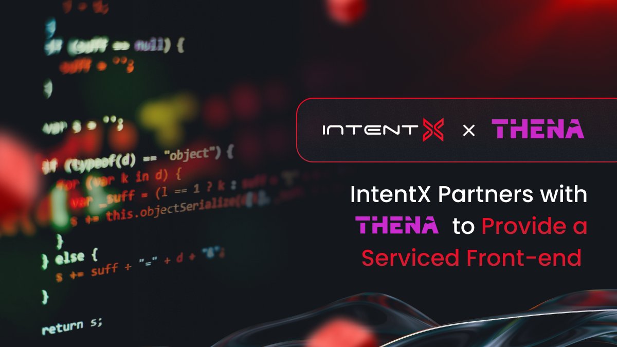 We're excited to partner with @ThenaFi_ to provide our first serviced front-end!🎉 THENA is leading the charge on BNB Chain, and we're excited to help supercharge their ALPHA perpetual product with IntentX's support.🦾 ➡️Read more: medium.com/@IntentX/inten…