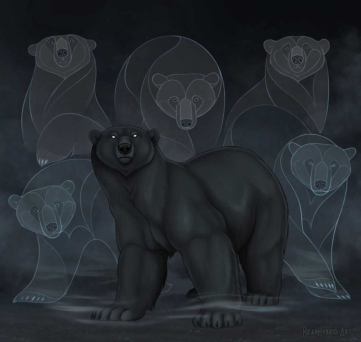 Happy #polarbearday 🐻‍❄️🖤 a dream I had of a black polar bear remains one of my most clearly remembered dreams even years later!