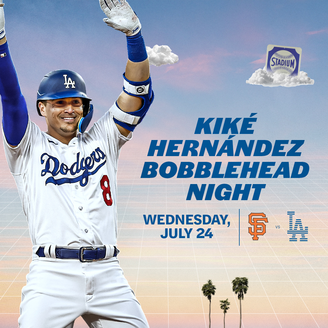 He's back. Join us on 7/24 for Kiké Hernández Bobblehead Night