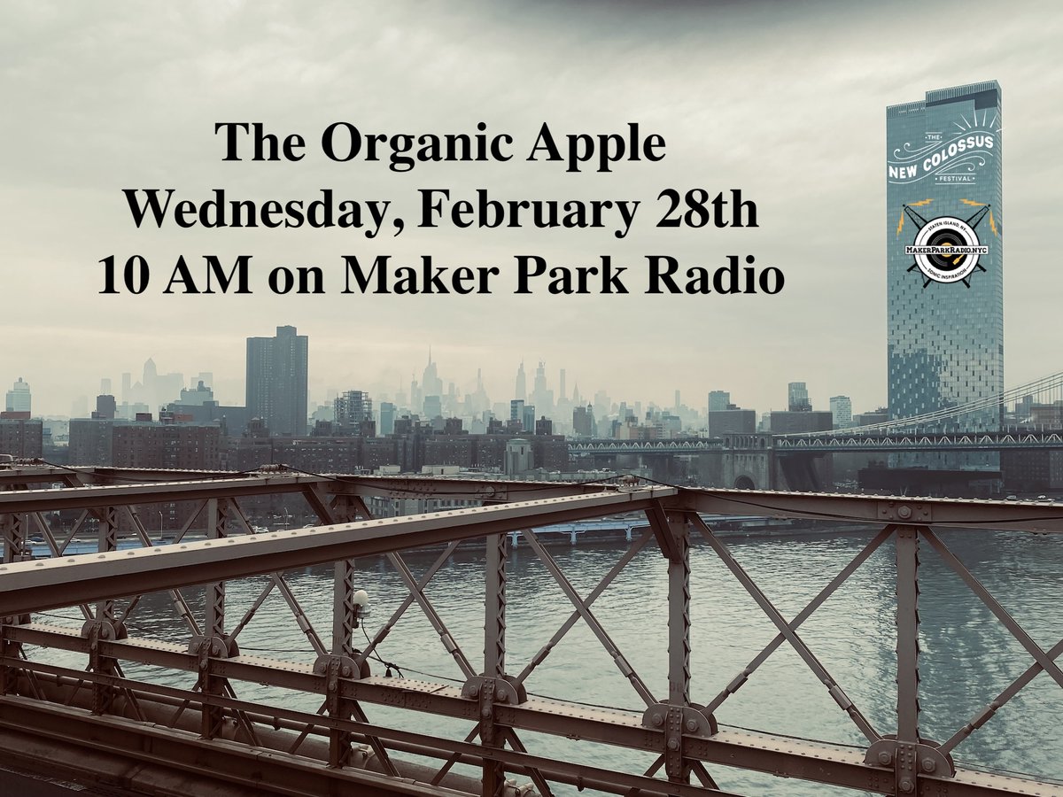 Tune in to <a href="/MakerParkRadio/">MakerParkRadio</a> Wednesday at 10 AM as I bring you a small selection of the artists playing at <a href="/NewColossusFest/">New Colossus Fest</a> plus #NewMusic by artists from #NYC and local shows announcements

MakerParkRadio.NYC

#NewColossus #NewMusic2024 #MakerParkRadio