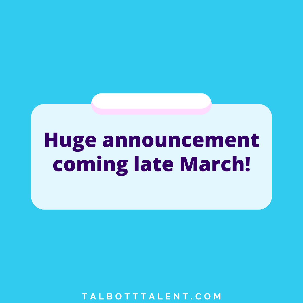 talbotttalent's tweet photo. In seven years in business - our biggest announcement ever is coming late March (keep your eyes peeled)!

Are you ready to transform your nonprofit through your people? We cannot wait to share how we can do this together! https://t.co/QHvhSjrKaZ https://t.co/97PUw7wdPI