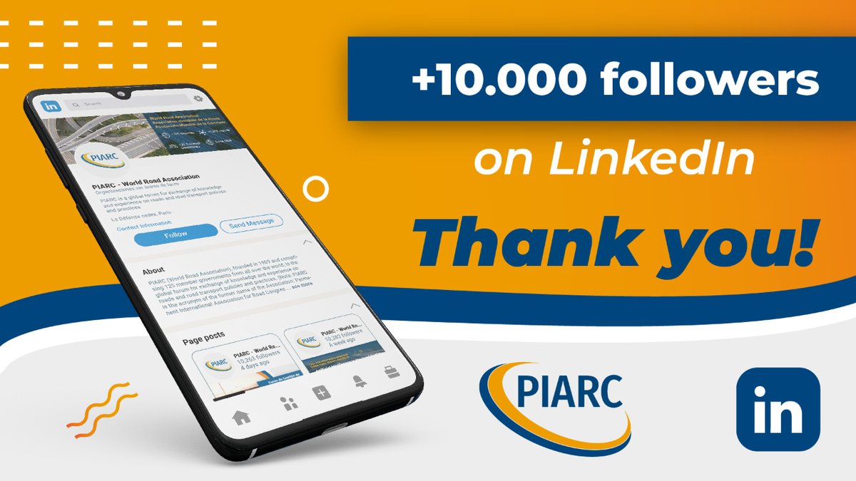 We've reached over 10,000 followers on LinkedIn! 🎉 A huge thank you to our incredible community, experts, partners, and followers from around the world. Together, let's continue shaping the sector of roads & road transports!