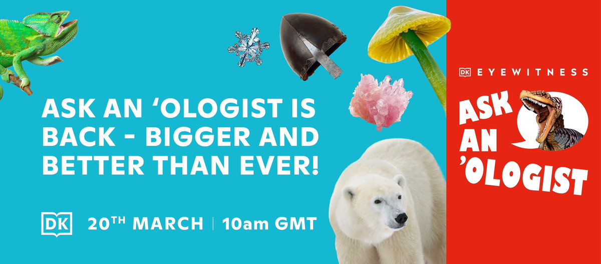 Authorfy (@authorfy) on Twitter photo Teachers - if your pupils could ask a Geologist, a Mycologist, a Vikingologist, or a Meteorologist any question in the world, what would they ask them?
Now's their chance! Sign up for <a href="/DK_Learning/">DKLearning</a>'s FREE virtual school event #AskAnOlogist at geni.us/0plaG
🌟 20th Teachers - if your pupils could ask a Geologist, a Mycologist, a Vikingologist, or a Meteorologist any question in the world, what would they ask them?
Now's their chance! Sign up for <a href="/DK_Learning/">DKLearning</a>'s FREE virtual school event #AskAnOlogist at geni.us/0plaG
🌟 20th