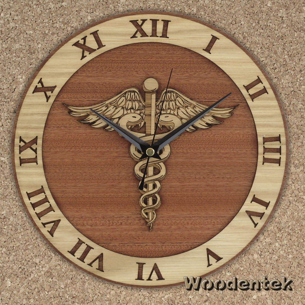 'Stunning #Caduceus Clock in wood. The perfect gift for a Doctor, Nurse or student. #MedicalClock #londonlife #RodofAsclepius #hospital #uksopro   - WorldwideShipping - ',etsy.com/listing/696096…