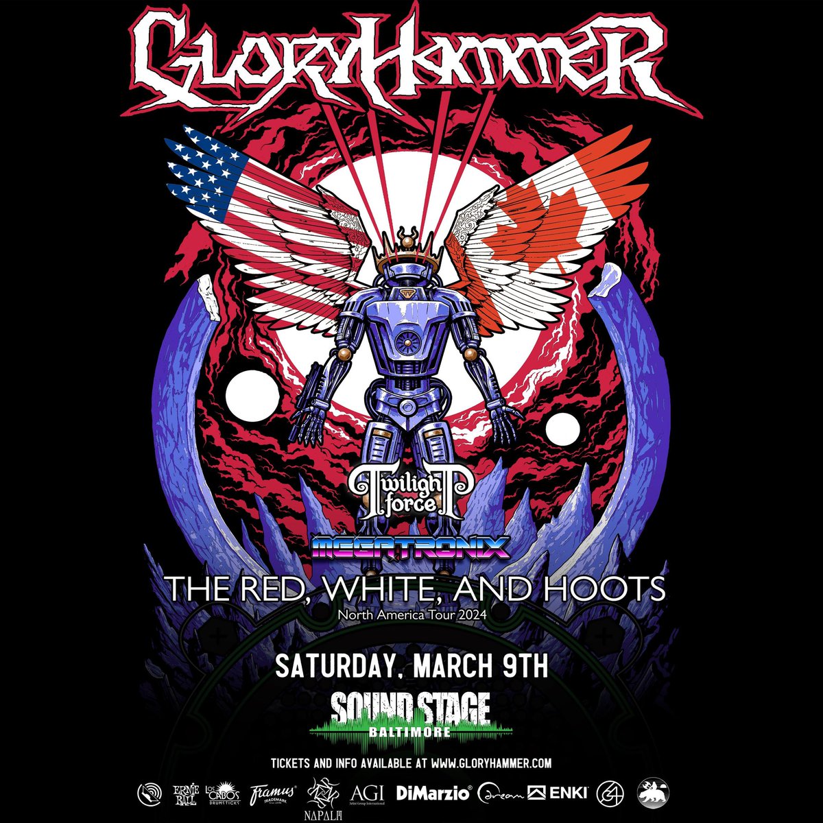 Big show announcement!

 We're  is opening for <a href="/gloryhammer/">Gloryhammer</a> in Baltimore! 

#synthwave #powermetal #megatronix #powerrob #synthfam #retrowave