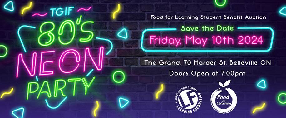 Save the date for the Food for Leaning Student Benefit Auction!