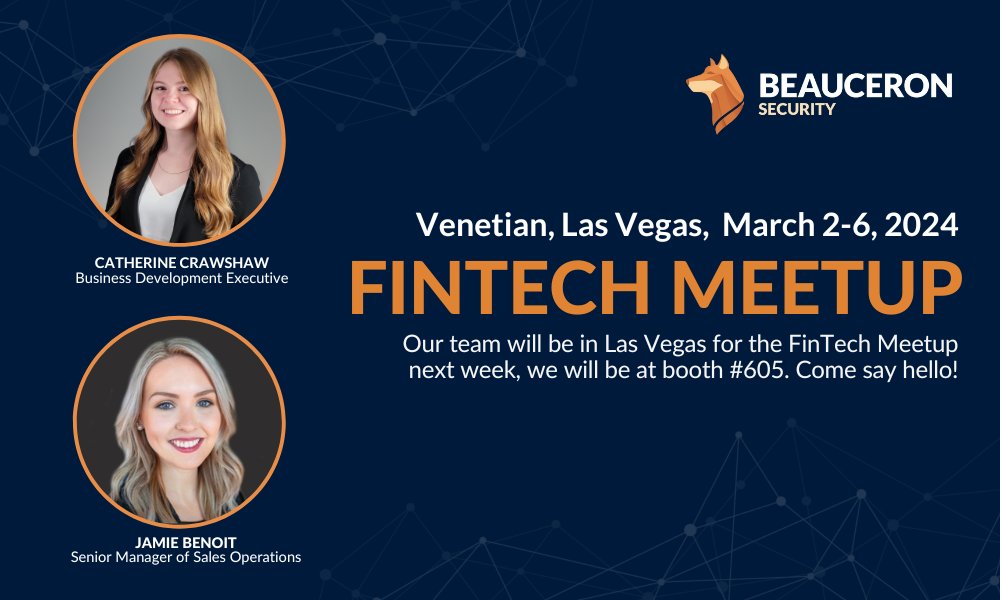 Our Team will be in Las Vegas next week for FinTech Meetup. We will be at booth #605, and are excited to talk to you about how you can make the most of your cybersecurity investment!