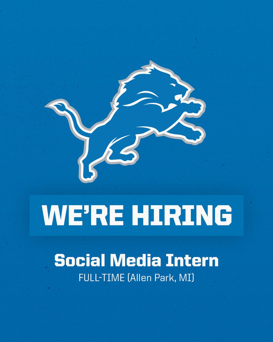Lions's tweet photo. Interested in working for the #Lions? Apply for our 2024 season-long social media internship!

🔗 https://t.co/FmKPAP6quB https://t.co/FlFWvJZgNJ