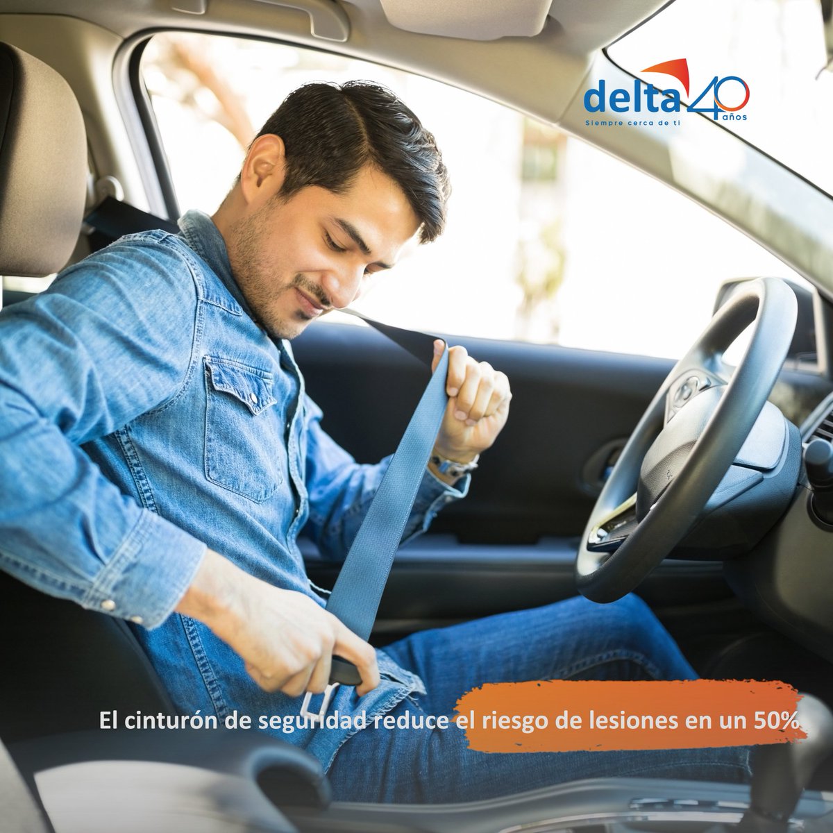 ¿Sabías que usar el cinturón reduce el riesgo de lesiones graves en un accidente en un 50%? 🚗 ¡Tu seguridad es la prioridad en cada kilómetro! #ConsejoDelta #Panama #CostaRica #SeguridadVial #cinturondeseguridad