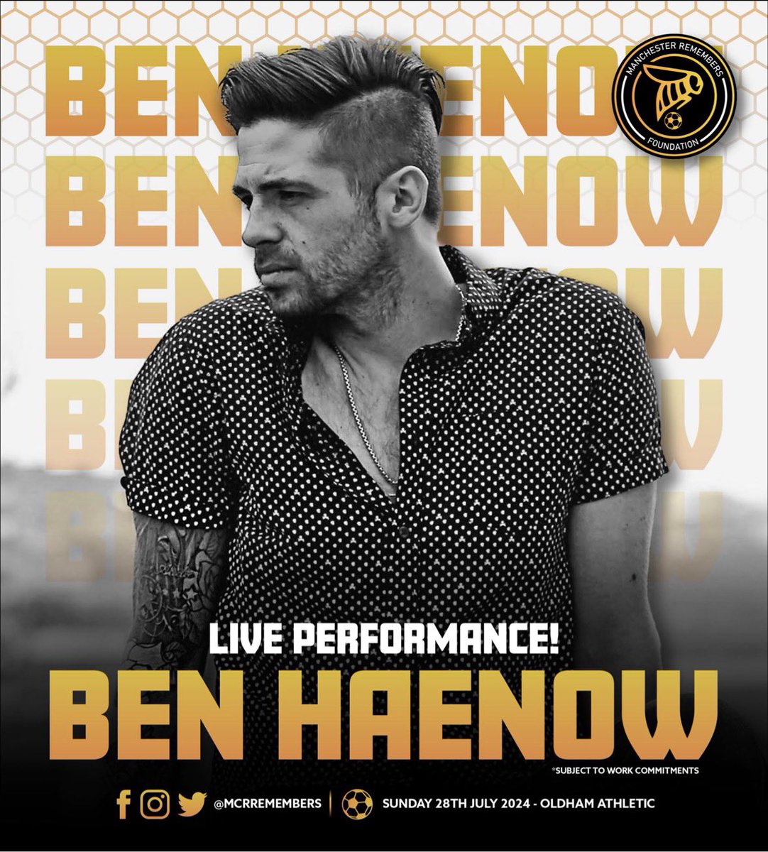 The McrRemembers Foundation™️⚽️🐝 (@mcrremembers) on Twitter photo 🎤 HEADLINE ARTIST Ben Haenow 🎤
<a href="/TheXFactor/">The X Factor</a> Winner Ben Haenow is performing live at Manchester Remembers
Ben’s an incredibly talented artist and we can’t wait to hear his set live Inside the stadium
Bens winning song 👇🏼
youtu.be/zLBaaN2sqlc?si…
🎟️ oldhamathletic.co.uk/tickets/manche… 🎤 HEADLINE ARTIST Ben Haenow 🎤
<a href="/TheXFactor/">The X Factor</a> Winner Ben Haenow is performing live at Manchester Remembers
Ben’s an incredibly talented artist and we can’t wait to hear his set live Inside the stadium
Bens winning song 👇🏼
youtu.be/zLBaaN2sqlc?si…
🎟️ oldhamathletic.co.uk/tickets/manche…
