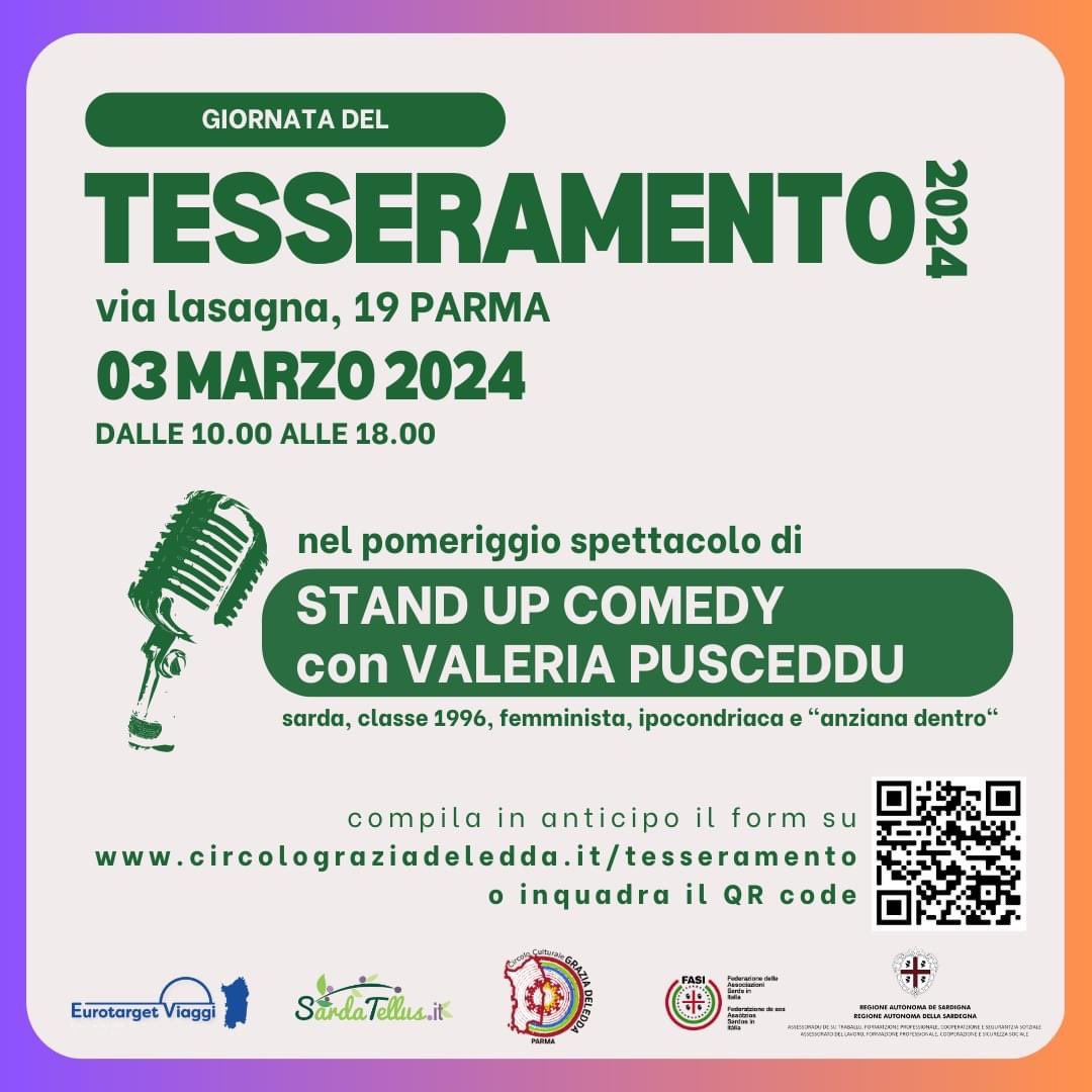CircoloDeledda's tweet photo. Femminista, ipocondriaca e anziana dentro, @valopulchellus è una standup comedian #sarda che, con il suo stile graffiante e l'ingenuità che la contraddistingue, proporrà ai soci uno #spettacolo #comico per la festa del tesseramento di domenica 3 marzo 2024. 
Vi aspettiamo! #Parma https://t.co/Wllofh6Yn0