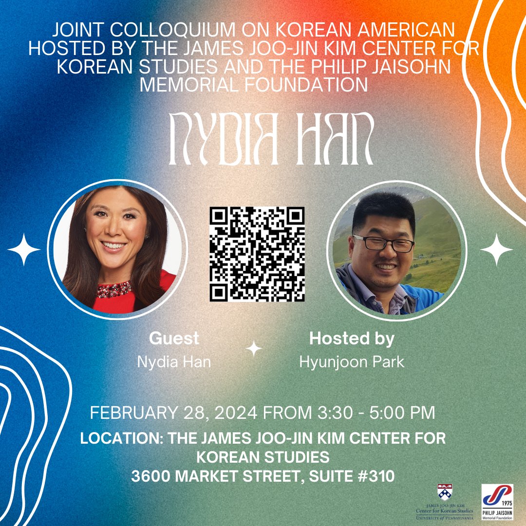 HAPPENING TOMORROW! A Conversation with 6abc anchor Nydia Han:  Lessons learned about identity and anti-Asian hate through the lens of television news  Join us at Penn on Wednesday, February 28th with special guest, <a href="/nydia_han/">nydiahan</a> ! RSVP here: forms.gle/axEtvqHDwcv7u1…