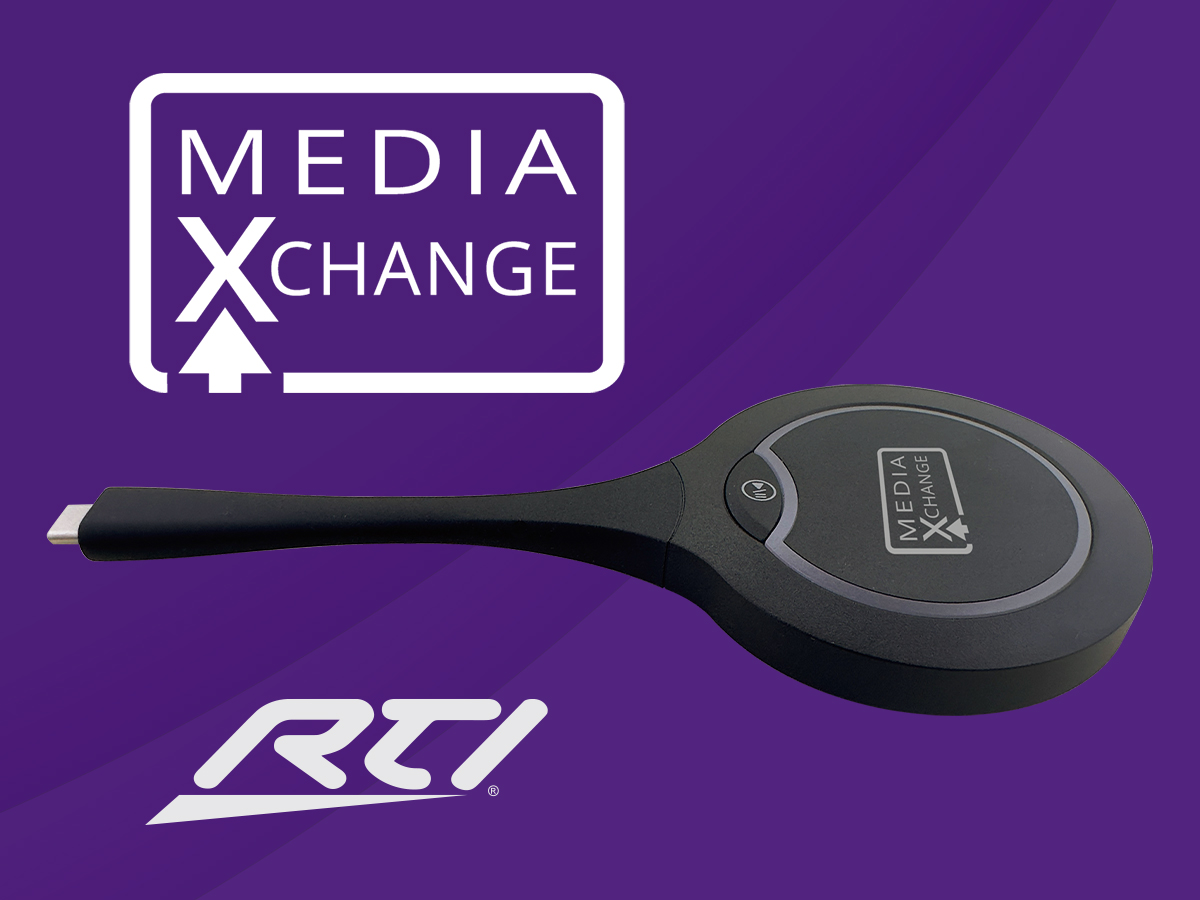 Part of the Intelligent Meetings ecosystem, the Media Xchange™ Transmitter plugs into the USB-C port on laptops and mobile devices to enable wireless connectivity to the Intelligent Video Bar for a seamless BYOD meeting experience. rticontrol.com/intelligent-me…
