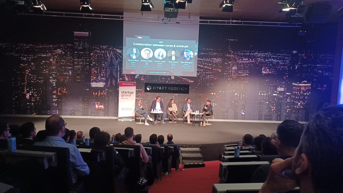 At the panel: collaboration between #corporates and #scalesups #startupgrind with @rouxpau @cms_law @naturgy @bcgx_ @lexrodba #startupecosystem #MWC24 #4YFN #innovation