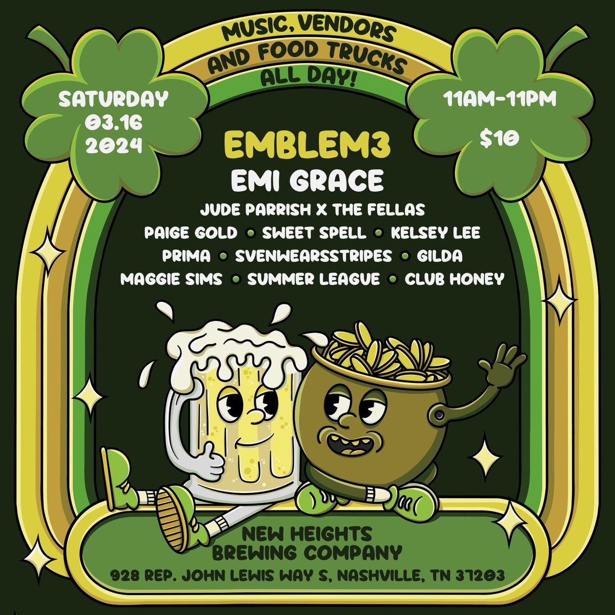 Nashville!!! Join us for the ultimate Saint Paddy’s Day Fest!!! eventbrite.com/e/emblem3-st-p…