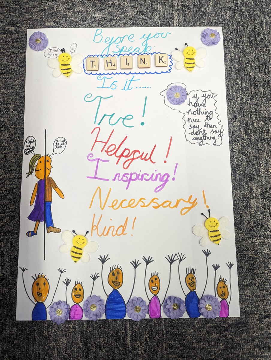 mrs_withill's tweet photo. I'm thrilled to reveal our poster competition winners @WansbeckPrimary 🏆 As a school, we've been thinking about how we speak. By thinking before we speak, we can help to create a positive environment 🗣️ our winners received their prizes in assembly today! #proudteacher https://t.co/Qyo4Eqg9Qd