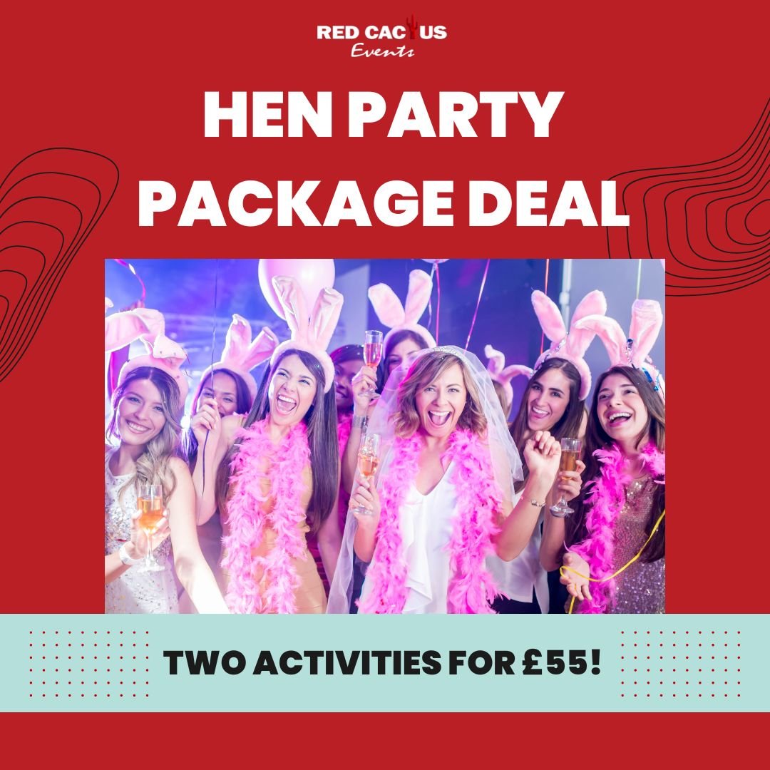⭐Two Hen Party Favourite Activities for £55!⭐

Have you seen our Hen Party Package Deal? Featuring some of our popular Hen favourites such as Life Drawing, Sports Day and Bubble MayHEN. 

Get this incredible offer here ➡️ eu1.hubs.ly/H07QG510

#henparty #henweekend