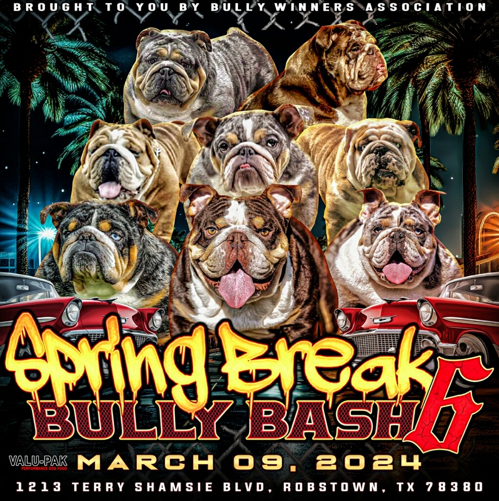 Bully Winners Association Presents 
⭐ Spring Break Bully Bash 6 ⭐
 📍Richard M Borchard Fairgrounds