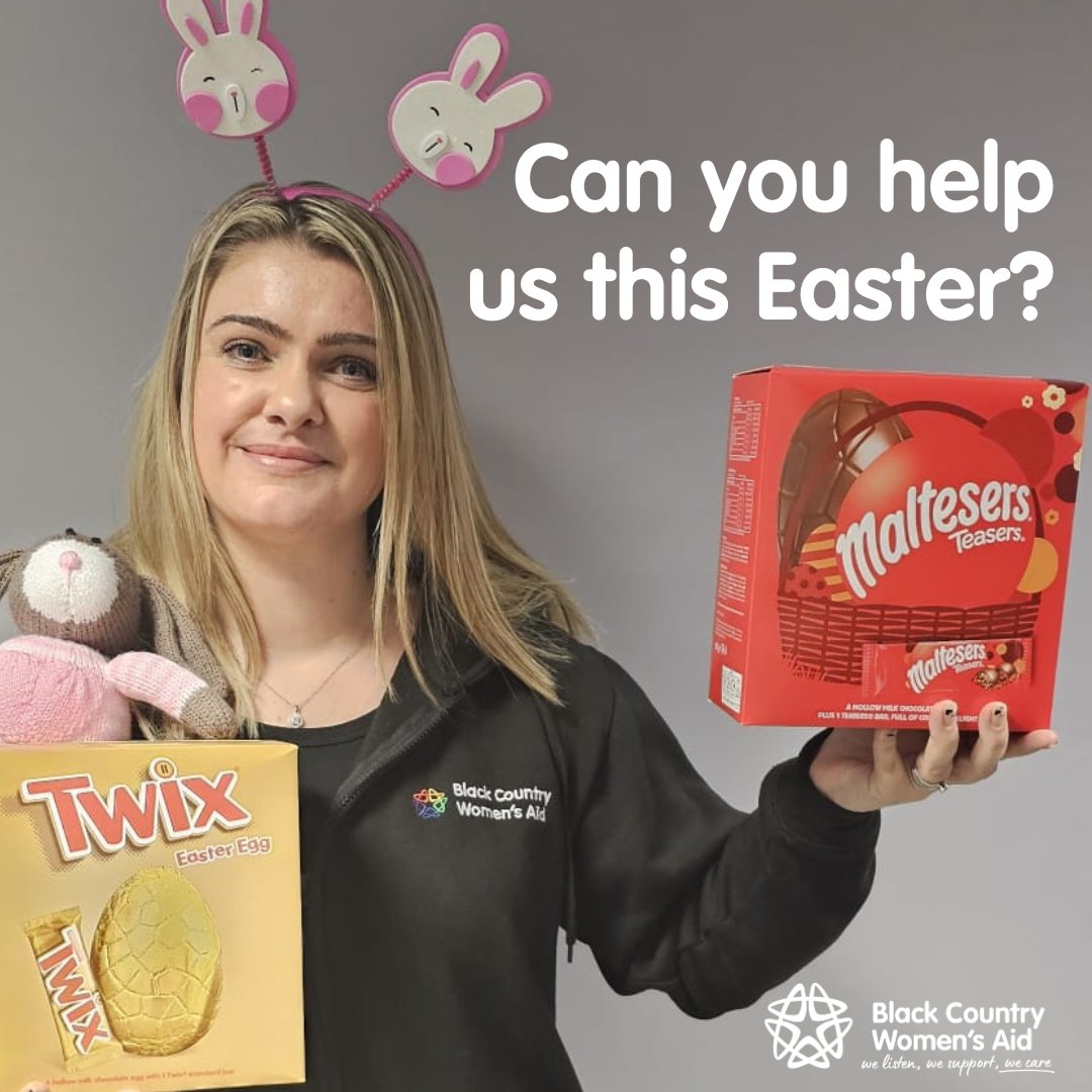 Black Country Women's Aid (@bcwomensaid) on Twitter photo 🐰Easter egg appeal🐰
We would love to make sure that every woman and child in refuge has an Easter egg this year🐣
Please drop us a dm or email if you can support: fundraising@blackcountrywomensaid.co.uk
#CharityTuesday 🐰Easter egg appeal🐰
We would love to make sure that every woman and child in refuge has an Easter egg this year🐣
Please drop us a dm or email if you can support: fundraising@blackcountrywomensaid.co.uk
#CharityTuesday