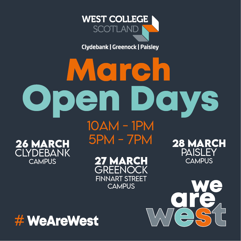 Come along to our Open Days 🤩 to find out more about our full-time, part-time and evening courses as well as learning support & funding. ➡️Register here bit.ly/wcsopenday