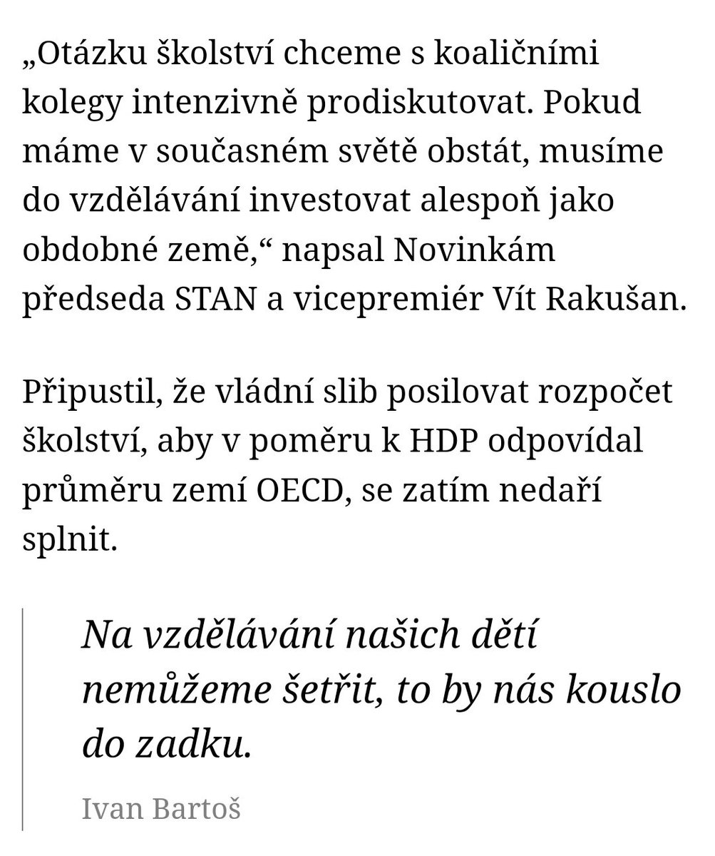 Sculli_CZ's tweet photo. Víte co, pánové @PiratIvanBartos @Vit_Rakusan, na tyhle kecy už je málokdo zvědavý! Přestaňte slibovat, konejte a pak se pochlubte!
Vím, ty volební body na to školství jdou... bohužel už taky pěkně dlouho! A podívejte ten výsledek...
#skolstviNasePrioritaAkoratZeVubec https://t.co/XODWdYqmKe
