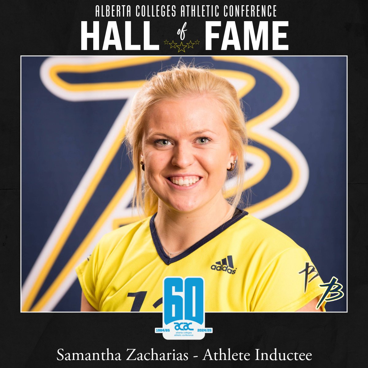 ACAC HALL OF FAME | ATHLETES 🌟

Welcoming Samantha Zacharias, a 2024 Inductee in the Athlete category.

Zacharias, a standout athlete from Briercrest, left a lasting mark during her four-year tenure in WVB.

Full Story: acac.ab.ca/x/ufvgn

#ACACsport | #ACACHallOfFame