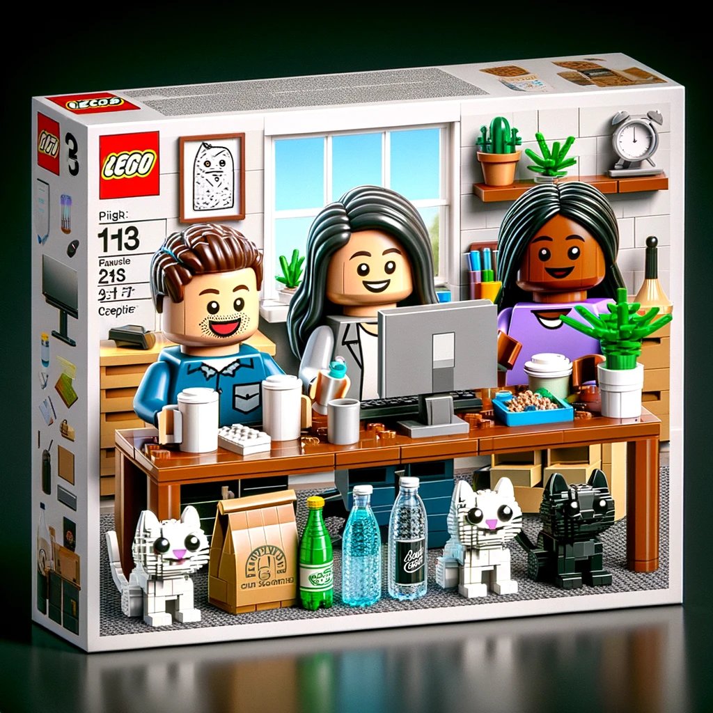 An accurate representation of our team at the pre-seed stage @TeamTourus ✅ Accurate representation of beverage varieties constantly consumed ✅ Cat coworkers represented ❌ Thalida Noel and Tudor do actually use computers