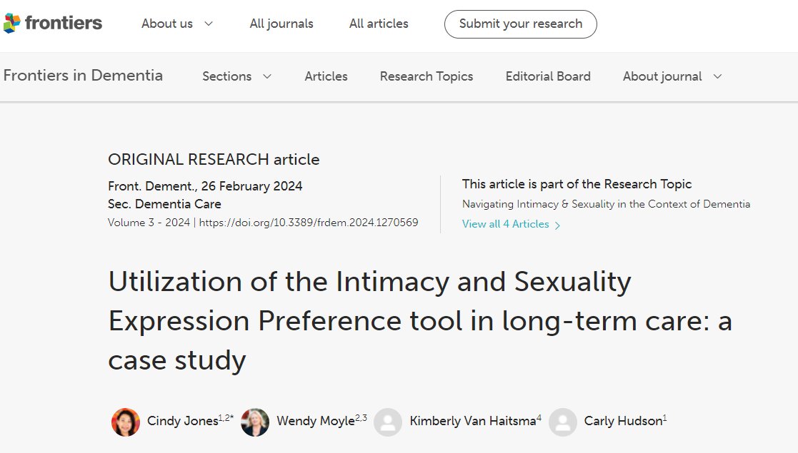 📢 Publication Alert 📢 Congratulations to Prof @WendyMoyle2, A/Prof @cindyjones_81 & authors on your recent publication in #FrontiersDementia @FrontiersIn Have a read here ⬇️ frontiersin.org/articles/10.33…