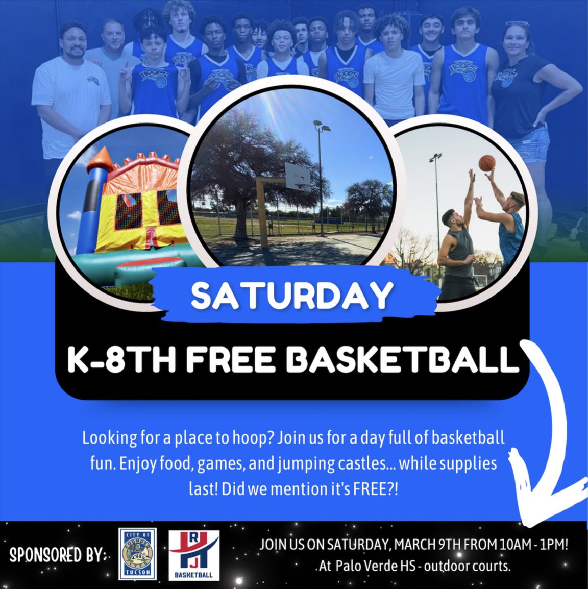 Coach Smith (@coachsmithpv) on Twitter photo Come out and support Positive Pro Hoops! We are doing a FREE league Saturday’s for kids K-8th. Special thanks to <a href="/TeamRHJAZ/">Team Rondae Hollis-Jefferson 🏀</a> and <a href="/cityoftucson/">City of Tucson</a> for sponsoring this event! Looking for sponsors if interested!
<a href="/kgun9/">KGUN 9</a> <a href="/KVOA/">KVOA News 4 Tucson</a> <a href="/GreggRosenberg1/">Gregg Rosenberg</a>
<a href="/GC3Hoops/">George Courtney</a> <a href="/jjmillyardaz/">John Millyard</a> <a href="/JavierJMorales/">Javier Morales</a> Come out and support Positive Pro Hoops! We are doing a FREE league Saturday’s for kids K-8th. Special thanks to <a href="/TeamRHJAZ/">Team Rondae Hollis-Jefferson 🏀</a> and <a href="/cityoftucson/">City of Tucson</a> for sponsoring this event! Looking for sponsors if interested!
<a href="/kgun9/">KGUN 9</a> <a href="/KVOA/">KVOA News 4 Tucson</a> <a href="/GreggRosenberg1/">Gregg Rosenberg</a>
<a href="/GC3Hoops/">George Courtney</a> <a href="/jjmillyardaz/">John Millyard</a> <a href="/JavierJMorales/">Javier Morales</a>