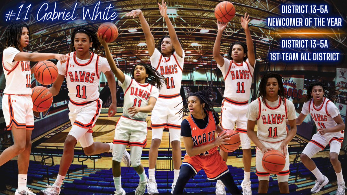 🚨🏀Join Us In Congratulating Gabriel White On Earning The District 13-5A Newcomer Of The Year &amp; 1st Team All District Honors🎉🎉
#BALLIN #WITWIT #TIME2SHINE #R15E&amp;SHINE #FAMILY