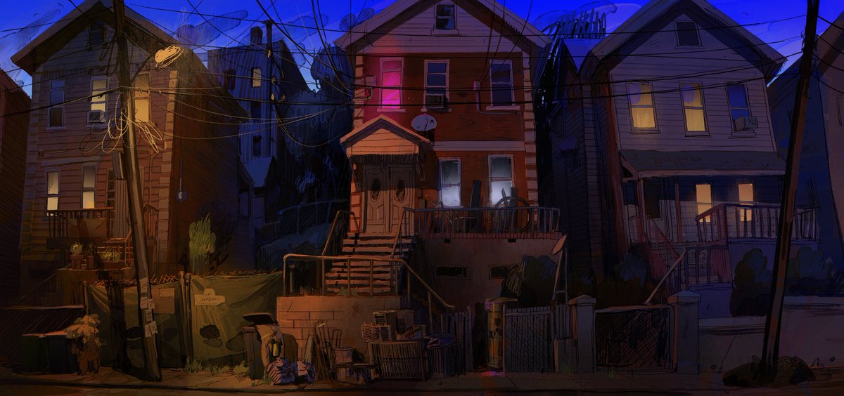 kjettpack's tweet photo. my four favorite Set Designs i did for @TMNTMovie . Baxter’s Basement, Baxter’s Staten Island House exterior, Brooklyn bridge park and our first major text environment the Bodega Exterior.
#TMNT #MutantMayhem #visdev https://t.co/kiBsAkVTSm