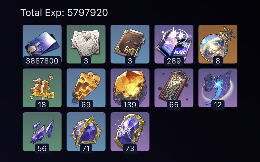 hourly aventurine on X: &ldquo;Level up materials + Light cone materials 