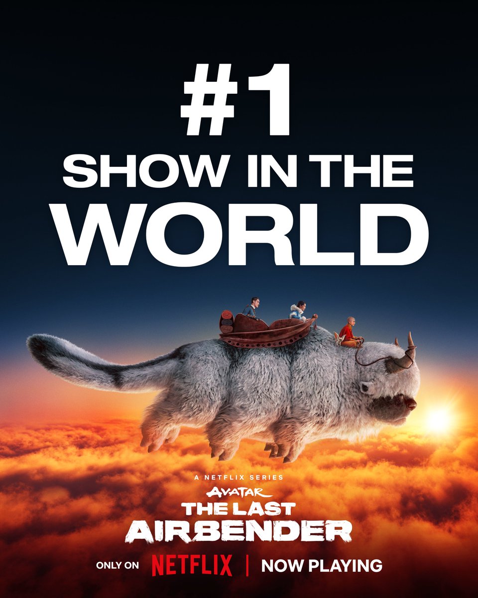 Harmony has been restored amongst the nations… AVATAR: THE LAST AIRBENDER IS #1 IN THE WORLD!