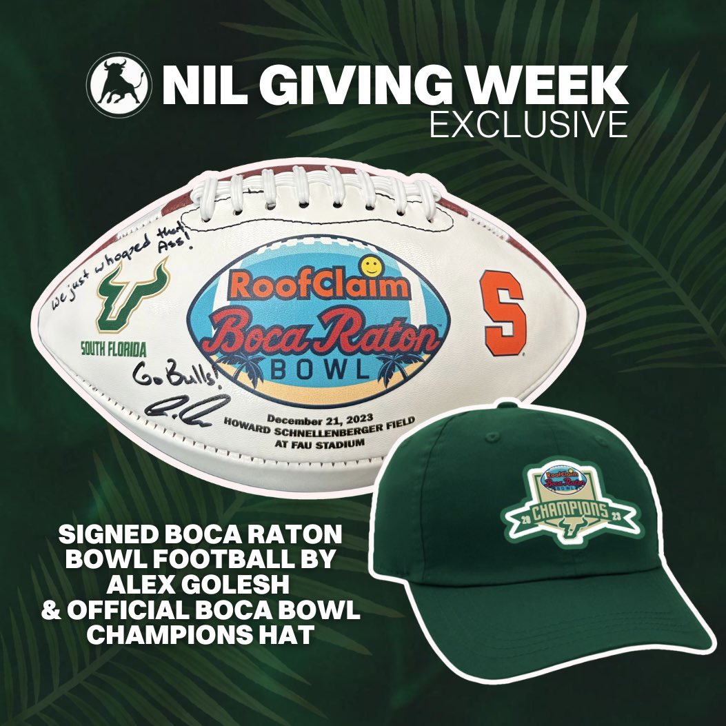 We just dropped an EXCLUSIVE signed Boca Raton Bowl Football by @CoachGolesh and Official Boca Bowl Champions Hat Combo on our website‼️ We only have FIVE left at the price of $300 for both! You don't want to miss this 🤘 fowleravenue.com/product-page/a…