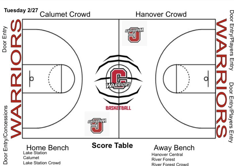Calumet Warriors (@cntwarriors) on Twitter photo Tonight’s bench/crowd assignments <a href="/HCHS_BoysBB/">HanoverCentralHSBoysBball</a> <a href="/lseaglesbball/">Lake Station Basketball</a> <a href="/IngotsBoysBB/">River Forest Boys Basketball</a> @WJOB_JEDtv <a href="/BobPotosky/">Bob Potosky</a> <a href="/CharlesSalary/">Charles Salary</a> <a href="/HCHSWildcats/">Hanover Central Athletics</a> <a href="/riverforesths/">River Forest Ingots</a> Tonight’s bench/crowd assignments <a href="/HCHS_BoysBB/">HanoverCentralHSBoysBball</a> <a href="/lseaglesbball/">Lake Station Basketball</a> <a href="/IngotsBoysBB/">River Forest Boys Basketball</a> @WJOB_JEDtv <a href="/BobPotosky/">Bob Potosky</a> <a href="/CharlesSalary/">Charles Salary</a> <a href="/HCHSWildcats/">Hanover Central Athletics</a> <a href="/riverforesths/">River Forest Ingots</a>