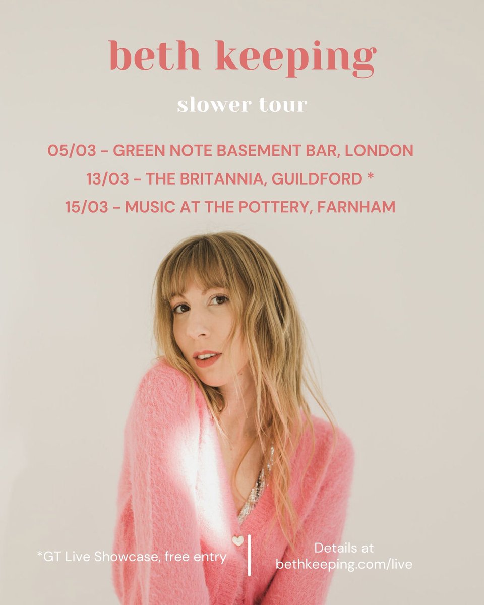 Beth Keeping (@bethkeeping) on Twitter photo hey friends! my mini tour kicks off next tuesday in london at <a href="/GreenNote/">Green Note</a> basement bar! thereās still a few tix left and Iām playing some secret new songs: greennote.co.uk/production/bet⦠hey friends! my mini tour kicks off next tuesday in london at <a href="/GreenNote/">Green Note</a> basement bar! thereās still a few tix left and Iām playing some secret new songs: greennote.co.uk/production/betā¦