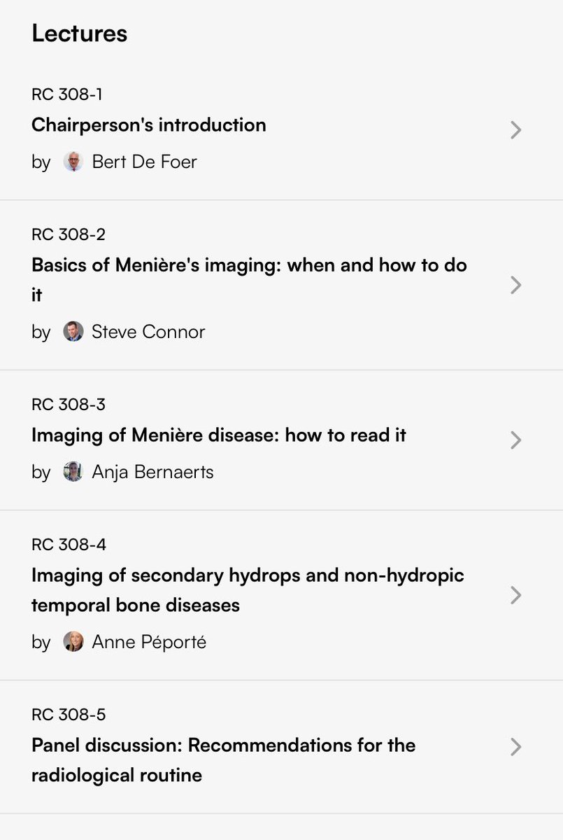 Everything you wanted to know but were afraid to ask about Meniere’s. Come to the “Imaging Meniere Disease” session tomorrow at #ECR2024 and listen it from the experts of the field. @Bert_DeFoer @SEJConnor, Anja Bernaerts , Anne Péporté @ESHNRSociety