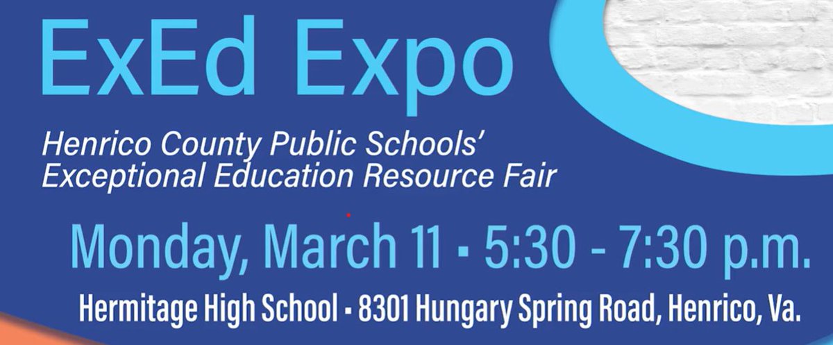 The annual ExEd Expo is coming up on March 11th. Mark your calendars to join us for this awesome event hosted in collaboration with @ExEdHcps
